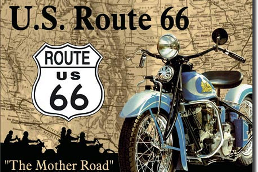 vintage Route 66 road signs