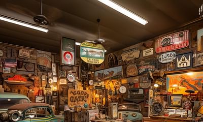 What are some unique and rare antique items that can be found at Route 66 West?